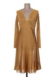 Rochie midi mâneci lungi mâneci lungi maro JACQUELINE COQ femeie