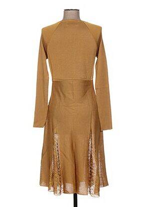 Rochie midi mâneci lungi mâneci lungi maro JACQUELINE COQ femeie