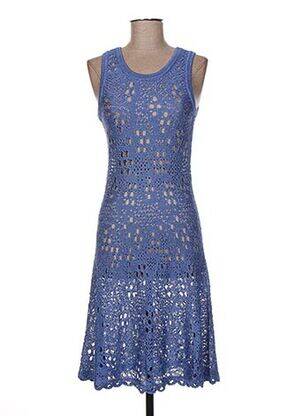 Rochie midi fără mâneci fără mâneci albastru JACQUELINE COQ femeie