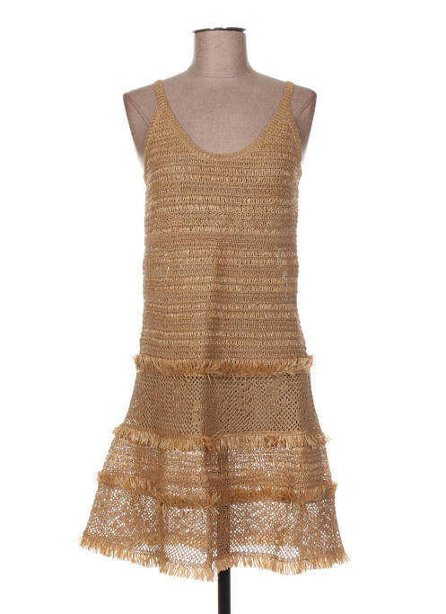 Rochie midi bej JACQUELINE COQ femeie