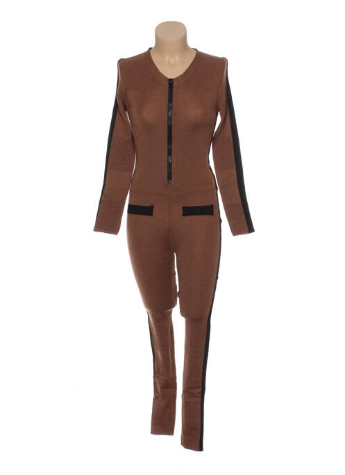 Salopetă-pantalon maro JACQUELINE COQ femeie