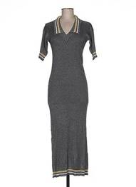 Rochie pulover guler în v mâneci scurte gri JACQUELINE COQ femme