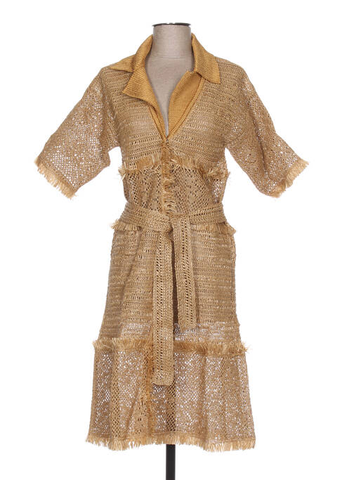 Vestă cu mâneci scurte maro JACQUELINE COQ femeie