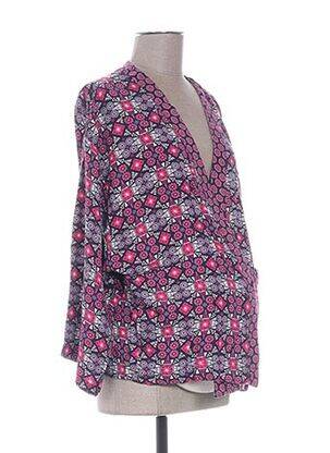 Gilet de maternitate croială dreaptă roz COLLINE femeie
