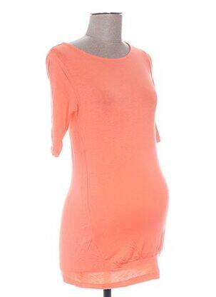 Tricou / top maternitate guler rotund portocalie COLLINE femeie