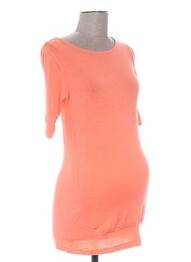 Tricou / top maternitate guler rotund portocaliu COLLINE femeie