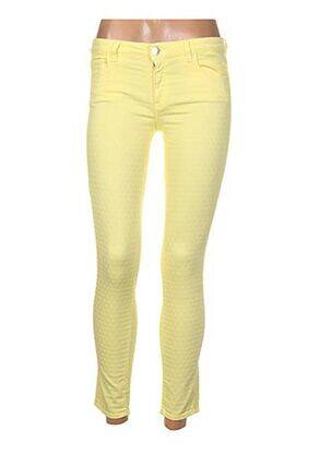 Pantalon slim talie joasă talie joasă galben TRUSSARDI JEANS femeie
