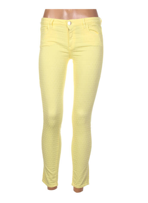 Pantalon slim galben TRUSSARDI JEANS femeie