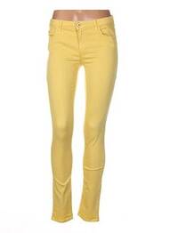Pantalon slim conic mărime normală galben TRUSSARDI JEANS femeie
