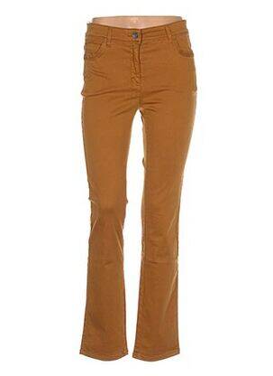 Pantalon slim elasticitate mărime normală galben COUTURIST femeie
