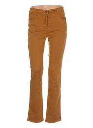 Pantalon slim elasticitate mărime normală galben COUTURIST femeie
