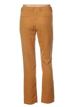 Pantalon chino închidere cu fermoar sub clapetă cu nasturi mărime normală galben COUTURIST femeie