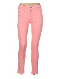 Pantalon slim elasticitate mărime normală roz COUTURIST femeie