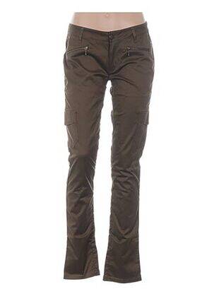Pantalon slim talie joasă talie joasă verde I.CODE (By IKKS) femeie