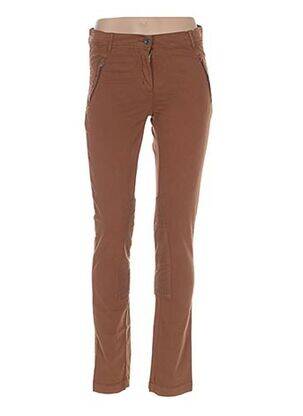 Pantalon slim buzunare maro MAE MAHE femeie