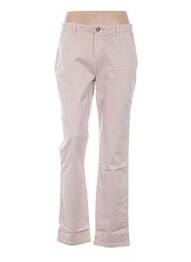 Pantalon chino închidere cu fermoar sub clapetă cu nasturi mărime normală bej NICE THINGS femeie