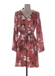 Rochie midi imprimeu floral fără mâneci maro VOODOO femeie