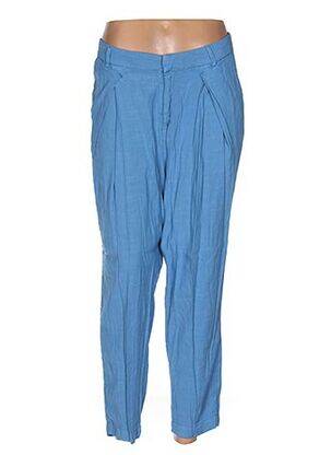 Pantalon buzunare talie înaltă albastru MENSI COLLEZIONE femeie