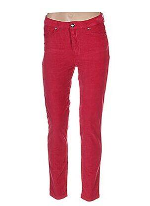Pantalon slim talie elastică roșu MENSI COLLEZIONE femeie