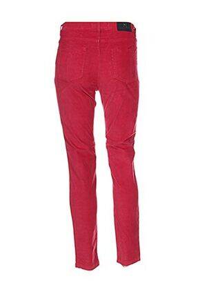 Pantalon slim talie elastică roșu MENSI COLLEZIONE femeie