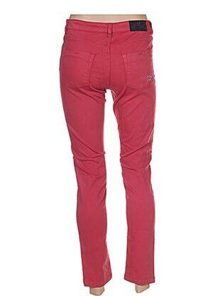 Pantalon 7/8 închidere cu fermoar sub clapetă cu nasturi talie joasă roșu MENSI COLLEZIONE femeie