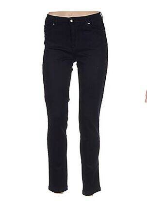 Pantalon slim talie joasă talie joasă albastru MENSI COLLEZIONE femeie