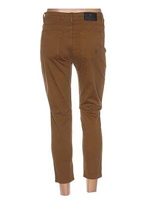 Pantalon 7/8 elasticitate talie joasă maro MENSI COLLEZIONE femeie