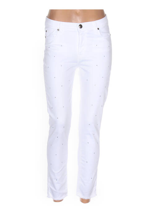 Pantalon 7/8 alb MENSI COLLEZIONE femeie