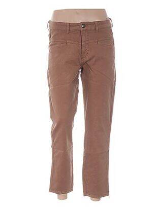 Pantalon 7/8 talie înaltă talie înaltă maro MENSI COLLEZIONE femeie