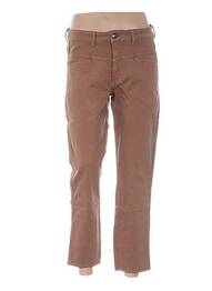 Pantalon 7/8 talie înaltă talie înaltă maro MENSI COLLEZIONE femme