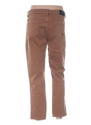 Pantalon 7/8 talie înaltă talie înaltă maro MENSI COLLEZIONE femeie