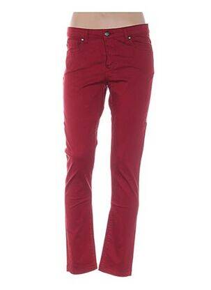 Pantalon slim talie joasă talie joasă roșu MENSI COLLEZIONE femeie