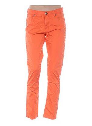 Pantalon slim talie joasă talie joasă portocalie MENSI COLLEZIONE femeie