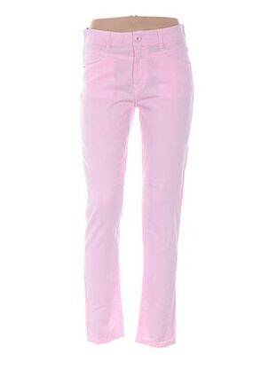 Pantalon 7/8 închidere cu fermoar sub clapetă cu nasturi mărime normală roz MENSI COLLEZIONE femeie