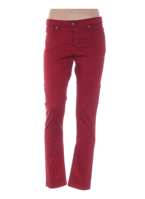 Pantalon slim roșu MENSI COLLEZIONE femeie