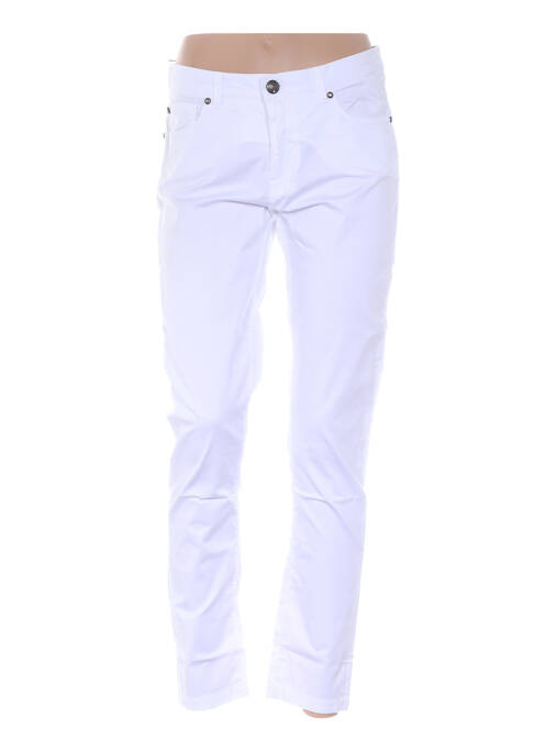 Pantalon slim alb MENSI COLLEZIONE femeie