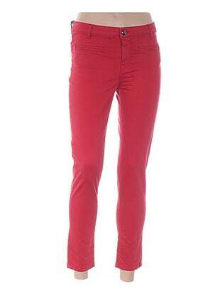 Pantalon 7/8 elasticitate talie joasă roșu MENSI COLLEZIONE femeie
