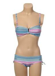 Costum de baie din două piese top sutien modelat top sutien modelat albastru DORINA femme