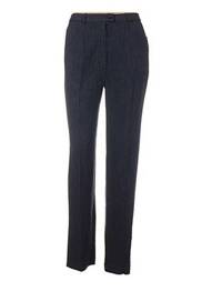 Pantalon drept închidere cu fermoar sub clapetă cu nasturi mărime normală albastru QUATTRO femme