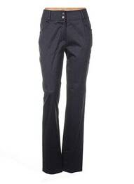 Pantalon drept închidere cu fermoar sub clapetă cu nasturi mărime normală albastru QUATTRO femme