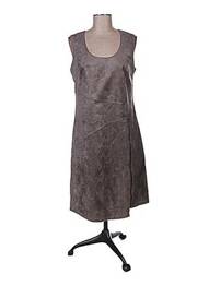 Rochie midi fără mâneci fără mâneci maro QUATTRO femme