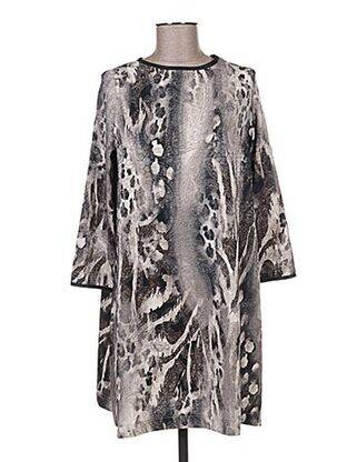 Rochie midi mâneci 3/4 mâneci 3/4 gri QUATTRO femeie