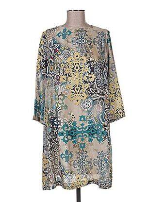 Rochie midi mâneci 3/4 mâneci 3/4 bej QUATTRO femeie