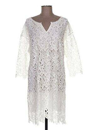 Rochie scurtă mâneci 3/4 mâneci 3/4 bej ROSE TONKA femeie