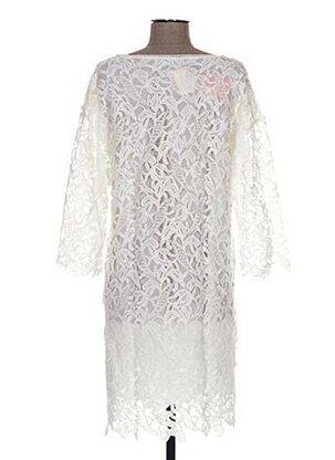 Rochie scurtă mâneci 3/4 mâneci 3/4 bej ROSE TONKA femeie