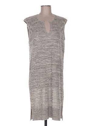 Rochie pulover strânsă pe partea de jos mâneci scurte bej ROSA TAPIOCA femeie