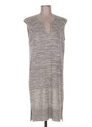 Rochie pulover strânsă pe partea de jos mâneci scurte bej ROSA TAPIOCA femme
