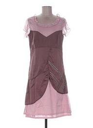 Rochie midi mâneci scurte mâneci scurte roz ALL BEAUTIFUL femme