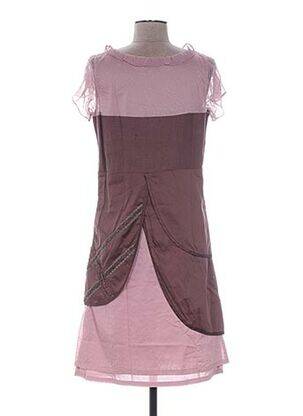Rochie midi mâneci scurte mâneci scurte roz ALL BEAUTIFUL femeie
