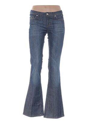 Blugi bootcut efect uzat decolorat talie joasă albastru SEVEN 7 femeie